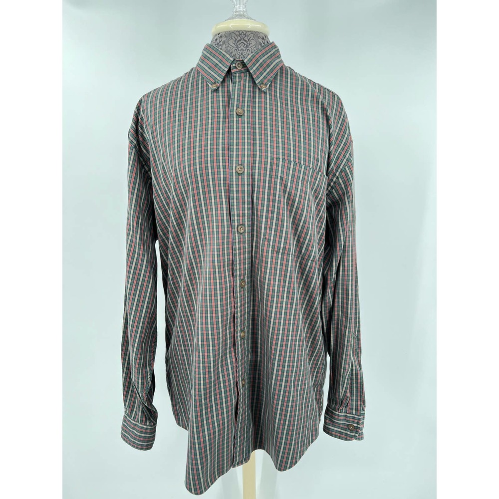 L.L. Bean Vintage Men's button front long sleeve shirt size M